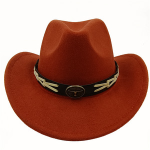 Faux Suede Western Hat