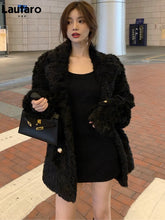 Mid Length Warm Thick Soft Fluffy Faux Fur Coat