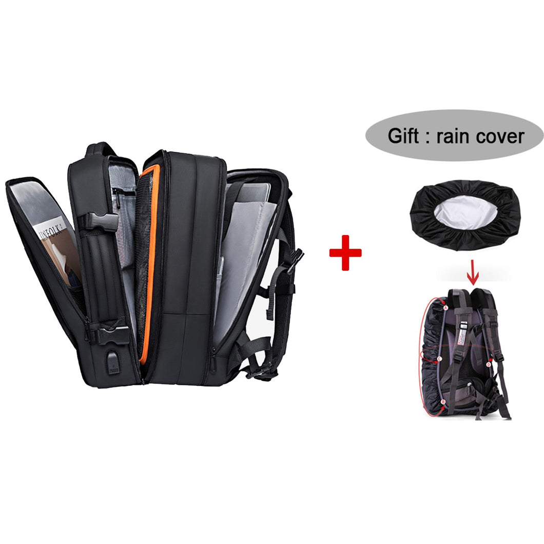 Business Aesthetic Expandable USB Large Capacity Waterproof Backpack