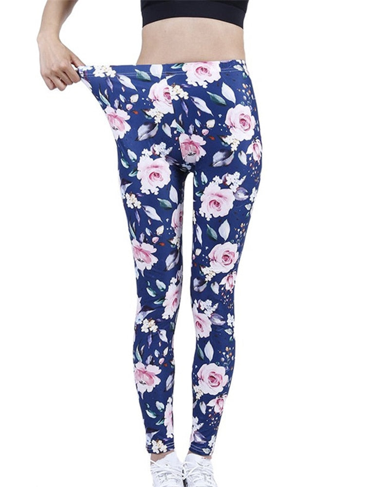 Colorful Print High Waist Soft Leggings
