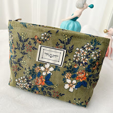 Floral Embroidered Canvas Beauty Case