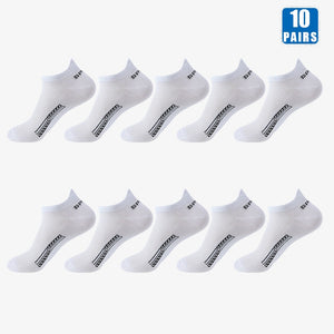 10 Pairs Cotton Low-Cut Thin Crew Socks