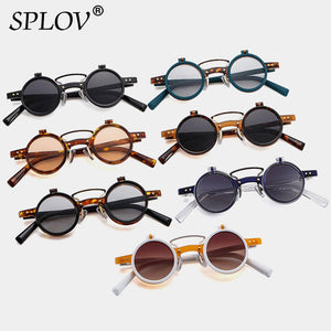 Popular Flip Up Retro Small Round Metal Sun Glasses