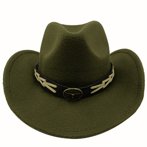 Faux Suede Western Hat