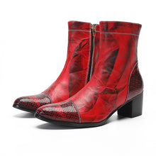 Italian Steel Pointed Toe Western Styles Double Buckle Strap Boots