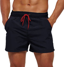 Two-tone Drawstring Closed Swimming Trunks