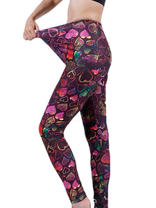 Colorful Print High Waist Soft Leggings