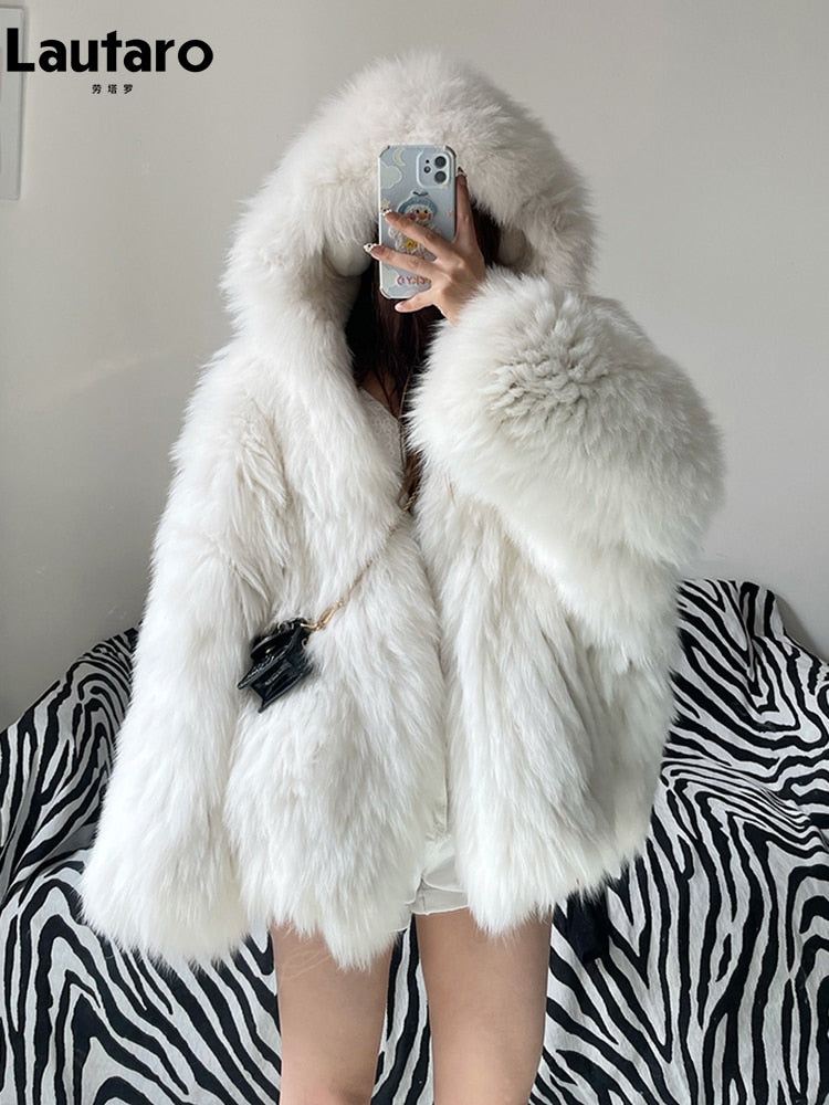 Shaggy Hairy Thick Warm Soft Colored Faux Fur Jacket