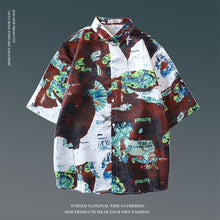 Hawaiian Print Loose Popular Beach Shirt