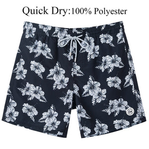 Quick Dry Beach Board Shorts with Mesh Lining