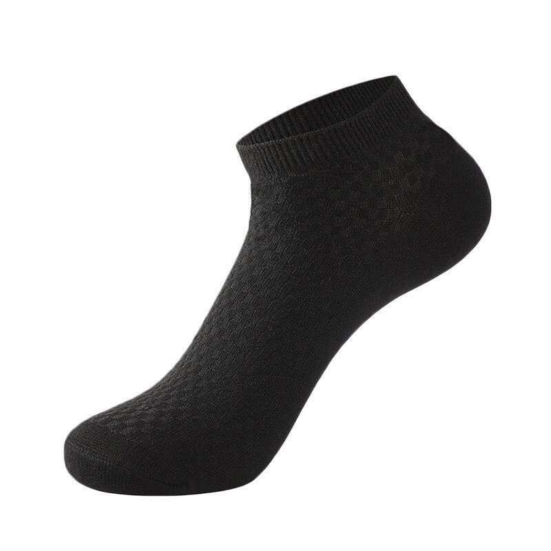 5 Pairs Men Short Socks Bamboo Fiber High Quality Crew Ankle Casual Business Breathable Soft Compression Low-Cut Socks for Male