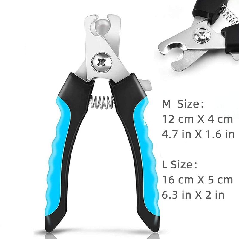 Stainless Steel Professional Pet Nail Clippers with Safety Guard