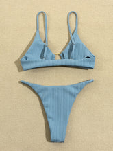 Plain Rib Feminine Bikini Set