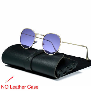 Round Retro Metal Sunglasses