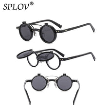 Popular Flip Up Retro Small Round Metal Sun Glasses