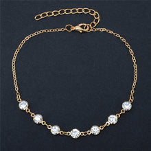 Huitan Rhinestone Chain Anklet