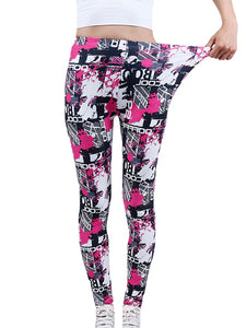 Colorful Print High Waist Soft Leggings