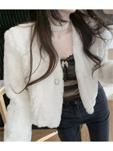 Short Faux Lamb Fur Jacket