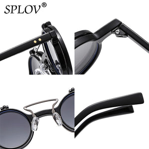 Popular Flip Up Retro Small Round Metal Sun Glasses