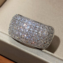 Huitan Micro Paved Cubic Zirconia Ring