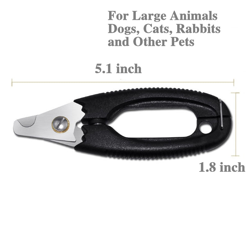 Stainless Steel Professional Pet Nail Clippers with Safety Guard