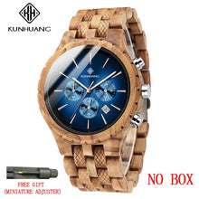 Wooden Multifunction Dial Luminous Watch