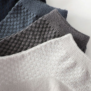 5 Pairs Men Short Socks Bamboo Fiber High Quality Crew Ankle Casual Business Breathable Soft Compression Low-Cut Socks for Male