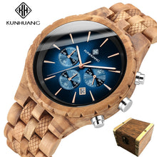 Wooden Multifunction Dial Luminous Watch