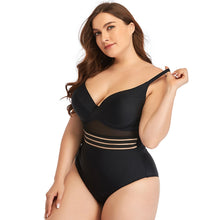 One Piece Sheer Waist Swimsuit