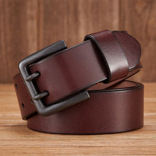 Thick Genuine Leather Double Pin Belt