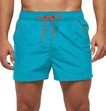 Two-tone Drawstring Closed Swimming Trunks