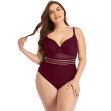 One Piece Sheer Waist Swimsuit