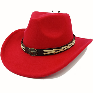 Faux Suede Western Hat