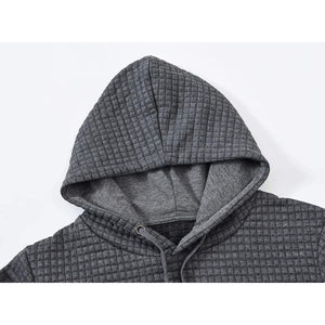 Plaid Jacquard Pullover Hoodie