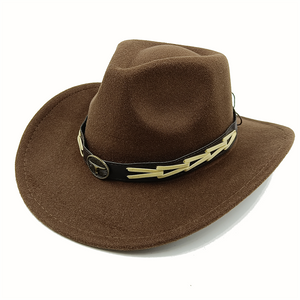 Faux Suede Western Hat