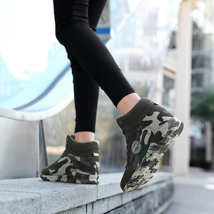 Camouflage Thick Soled Canvas Tennis Shoes