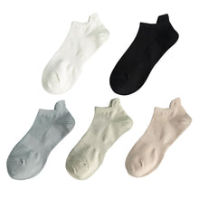 5 Pairs/set Cotton Soft Breathable Solid Colorful Crew Sock