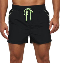 Two-tone Drawstring Closed Swimming Trunks