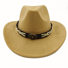 Faux Suede Western Hat