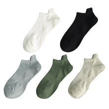 5 Pairs/set Cotton Soft Breathable Solid Colorful Crew Sock