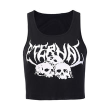 Goth Cross Print Aesthetic Tank Top