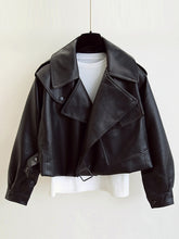 Faux Leather Loose Fit Jacket