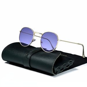 Round Retro Metal Sunglasses