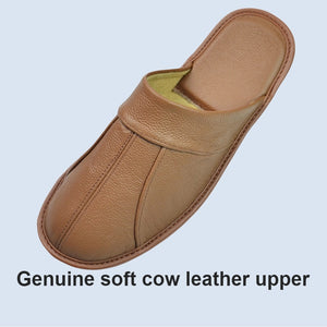 Genuine Leather Indoor Non-slip Slippers