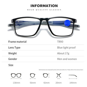 TR90 Ultralight Anti-blue Light Sport Reading Glasses