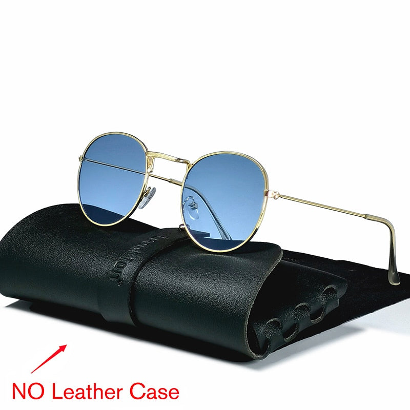 Round Retro Metal Sunglasses