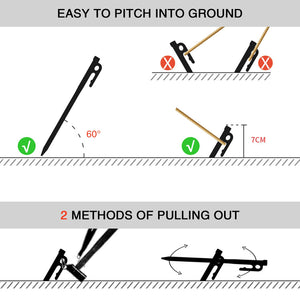 Stainless Steel Heavy Duty Steel Tent Stakes