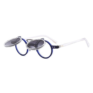 Popular Flip Up Retro Small Round Metal Sun Glasses