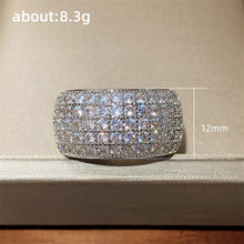 Huitan Micro Paved Cubic Zirconia Ring