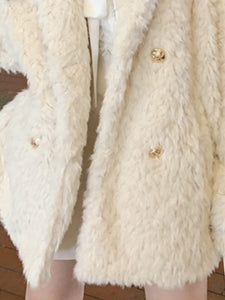 Mid Length Warm Thick Soft Fluffy Faux Fur Coat